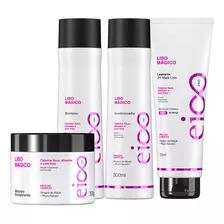 Eico Pro Liso Mágico Shampoo Condicionador Máscara Leave-in