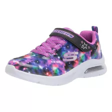 Skechers Kids Girls Microspec Max-spiral Galaxy Sneaker, Neg