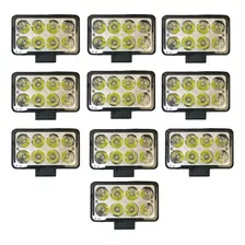 Faro Led Auxiliar 8 Leds 4 X10 24w 12/24v Auto Moto