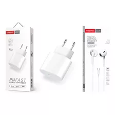 Kit Audifonos + Cargador Usb-c 20w Entrada Para iPhone