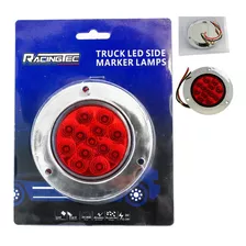 Plafon 2.5¨ 13 Led's Rojo Cromado Ideal Para Camion