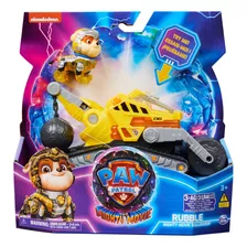 Paw Patrol 6067511 Vehículo La Súper Película Rubble +3 Con Luz Y Sonido