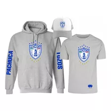 Kit De Sudadera + Playera + Gorra Mod Tuzos Pachuca Liga Mx