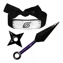 Banda Naruto Shippuden Con Token Y Shuriken. Set Cosplay