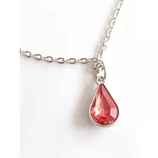 Cadena Con Dije Cubic Brillante Gota Import Peach