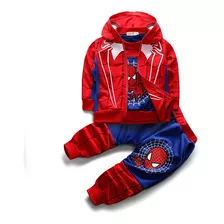 Conjunt Sudadera Con Capucha 3 Piezas Spider-man Para Niños