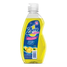 Detergente Para Lavavajillas Zorro Ultra Limón Original Concentrado Limón En Botella 300 ml