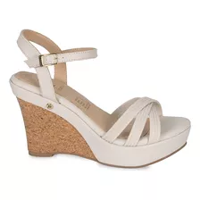 Sandalia D'orsay Casual Mujer Piazza Hueso 315