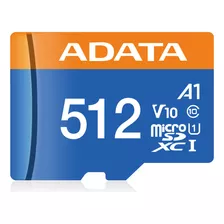 Tarjeta De Memoria Adata Ausdx512guicl10a1-r Premier Con Adaptador Sd 512gb