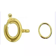 Fecho + 1 Terminal Argola P/corrente E Pulseira Ouro 18k-750