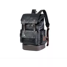 Mochila De Cuero Casual De Gran Capacidad Para Hombre