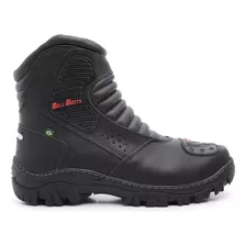 Bota Masculina Motoqueiro Em Couro Impermeável Envio Já***