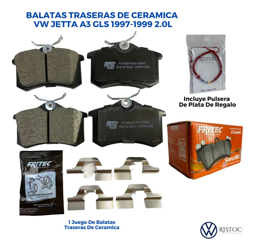Balatas Traseras De Ceramica Vw Jetta A3 Gls 1997-1999 2.0l Foto 2