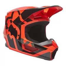 Capacete Fox V1 Lux Preto/laranja Trilha Nf Novo Cross Moto