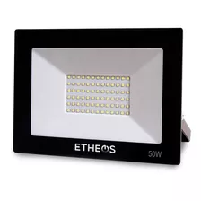 Reflector Led 50w Exterior E Interior Luz Calida Etheos Color De La Carcasa Negro Color De La Luz Blanco Cálido 220v