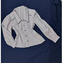 Camisa Dama Entallada Con Ribete Negro , Super Oferta 700