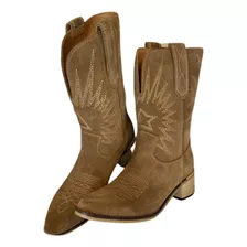 Botas Vaqueras Vaqueras Bordadas De Ante Vintage Para Mujer