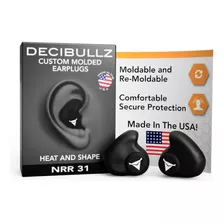 Protectores Auditivos Decibullz Plg1-blk 31 Db Nrr, Negro