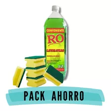 Pack Lavaloza Concentrado Ro 2lt+ 5 Esponjas Acanalada