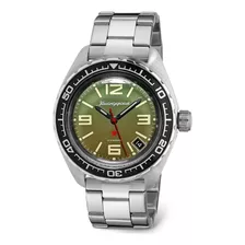 Reloj Hombre Vostok 20715 Automático Pulso Plateado En Acero