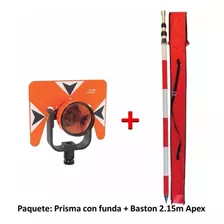 Paq. Promoción Bastón 2.15m Y Prisma, Topográfico Marca Apex