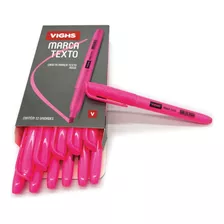 Caneta Marca Texto Fluorescente Cores 24 Unidades Vighs Cor Rosa