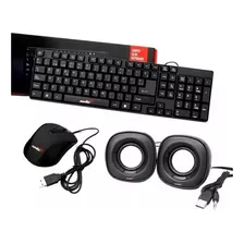  Pack X 3 Combo Kit Teclado + Mouse + Parlantes