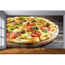 Adesivo De Parede Alimento Pizza Pizzaria 3d M² Al137