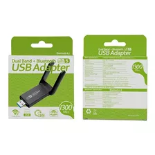 Adaptador Wifi 1300mbps Dual Band 2.4/5ghz Internet Fibra