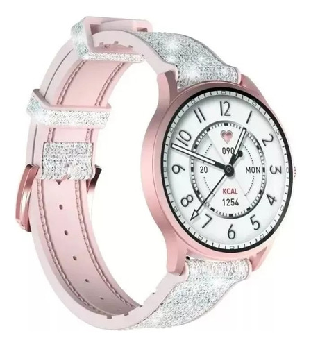 Smartwatch Reloj Kieslect Lora Lady 1.32 Rosado Silver 