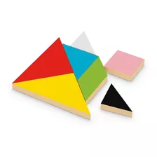 Brinquedo Educativo Tangram Colorido Em Madeira Junges