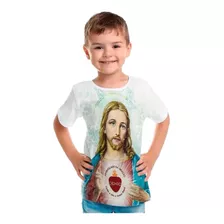 Camiseta Infantil Religiosa Apostolado Da Oração Inf033