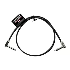 Flat Ribbon Stereo Patch Cable, 24in, Black (p06410)