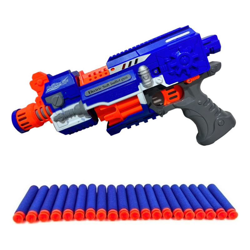 Metralhadora Pistola Brinquedo Tipo Nerf Luz Som Camuflada - R$ 59,99