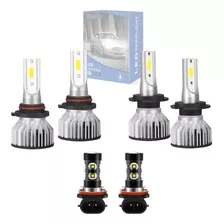 Kit De Faros Led H4 H13 9007 Para Luz Alta Y Baja