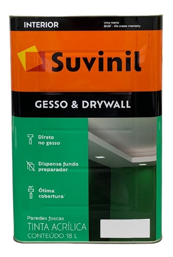 Tinta Para Gesso E Drywall 18 Litros Suvinil