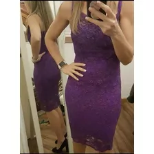 Vestido De Fiesta De Encaje Talle S/m Al Cuerpo Elegante (-)