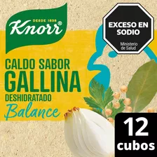 Caldo Knorr De Gallina Balance X12 Cubos