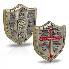 Moeda Medalha Cavaleiro Cruz Templário Full Armor Of God