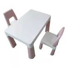 Conjunto Mesa Infantil Com 2 Cadeiras P/ Refeição Estudos Rs