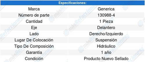 Amortiguador Hidrau Delanteros Izquierdos/derechos Volkswage Foto 2