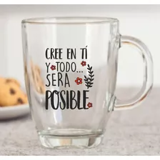 15 Tazas Desayuno Frases + Cucharita De Regalo!