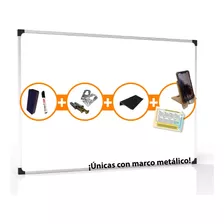 Pizarra Blanca 90x140 Unicas Con Marco Metalico+ Accs Gratis