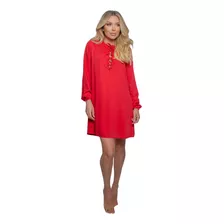 Vestido Curto Saída Maternidade Amamentação Manga Longa