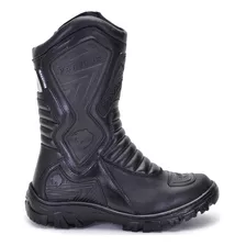 Bota Militar Motociclista Panther Pró Ziper Couro Autentico