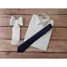 Combo Comunion Camisa Corbata Y Brazal Color A Eleccion