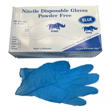 Guantes Nitrilo Azul Por 100 Unidades