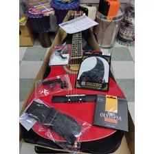 Guitarra Electroacústica Mccartney Slim Paquete Cg851eqrd