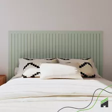 Painel Ripado Cabeceira Quarto Cama King - Play+ Verde