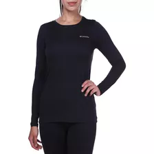 Camiseta Feminina Columbia Neblina Manga Longa Preta